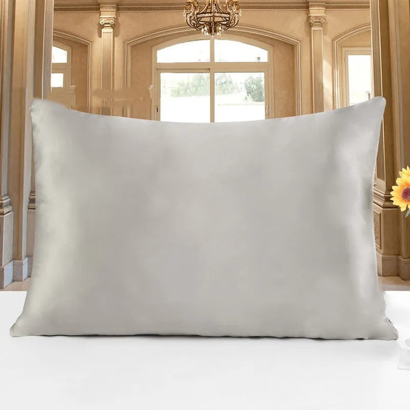 19 M style double-sided silk pillowcase shown in one of 14 available colours.
