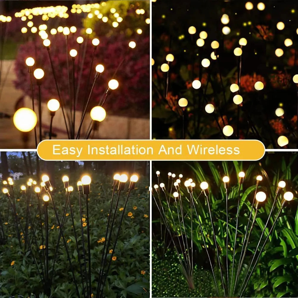 Solar-powered LED garden light with ground spike for soil installation in warm white or coloured lighting options