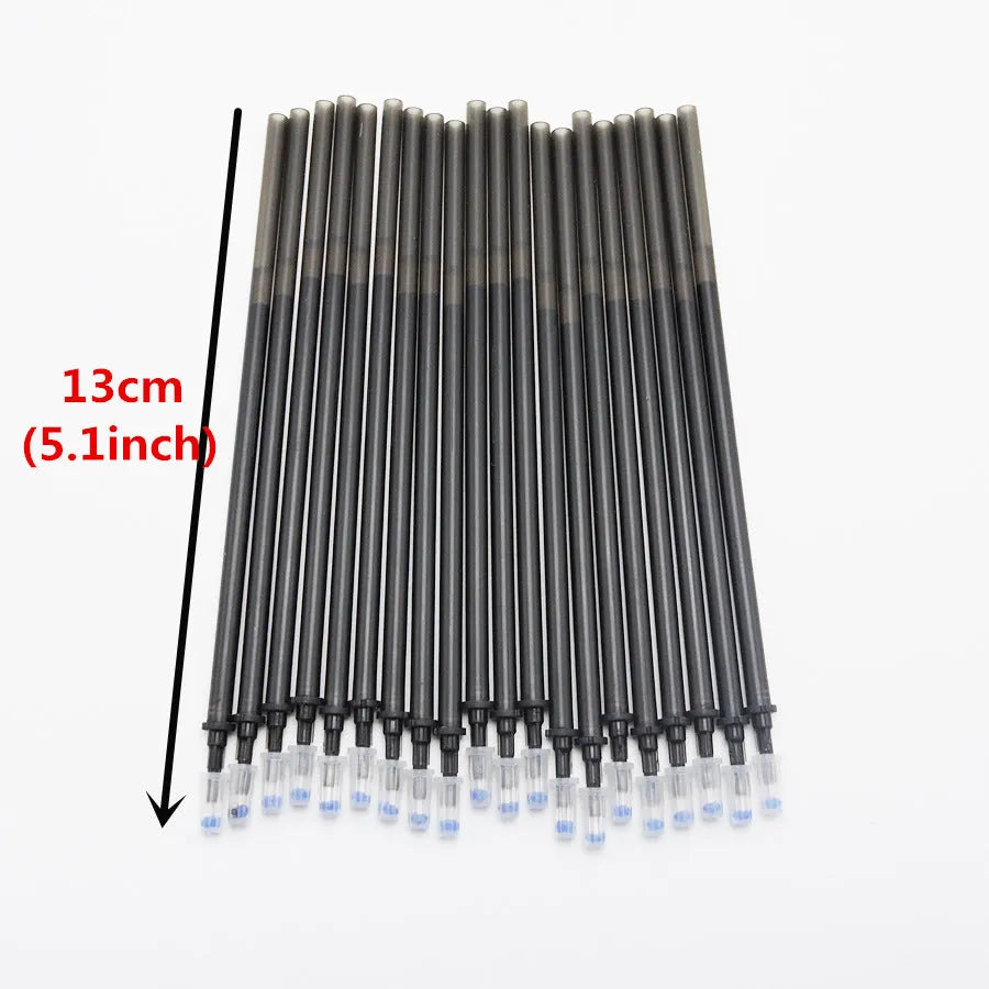 0.5mm hot erasable pen with plastic shell in black, blue, or red with refills and nib sets
