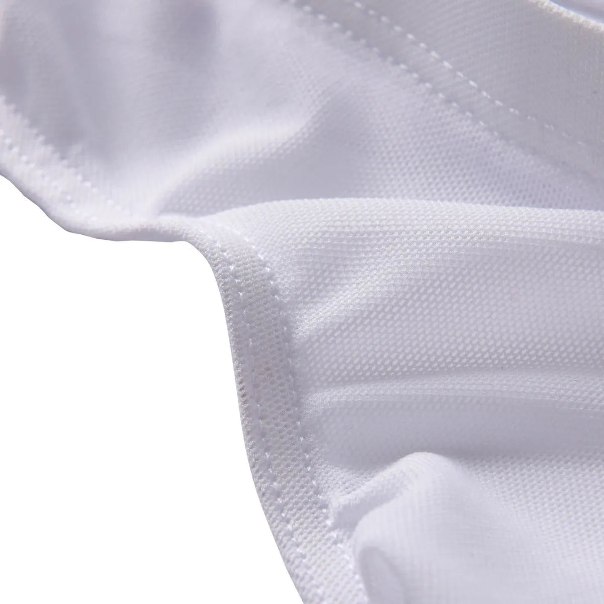 Men's black quick-dry nylon briefs with a low-waisted triangle cut on a white background.