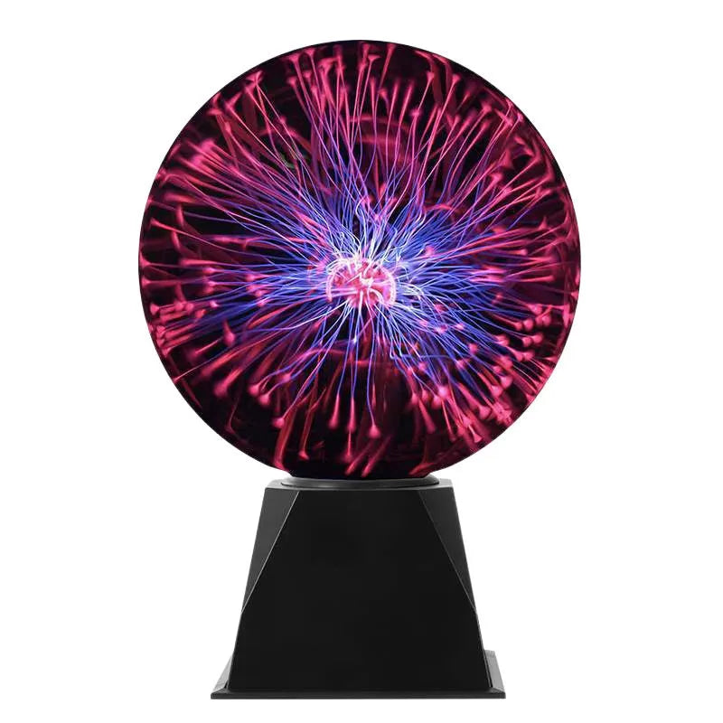 USB voice control electrostatic ball plasma magic small night lamp in geometric stereo design, 100x140mm, with built-in battery