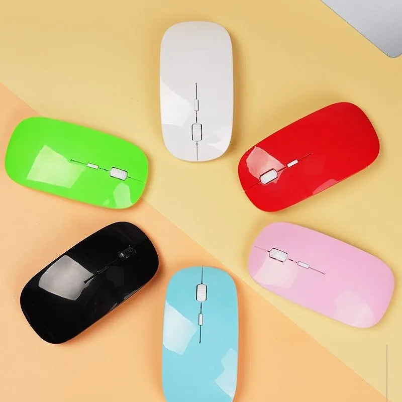 Bluetooth dual-mode wireless mouse in grey, compact rechargeable silent optical laptop mouse with USB cable