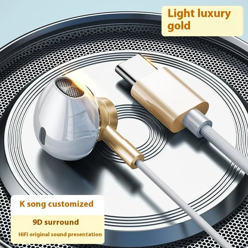 Wired in-ear headset with Type C connector in four colour options