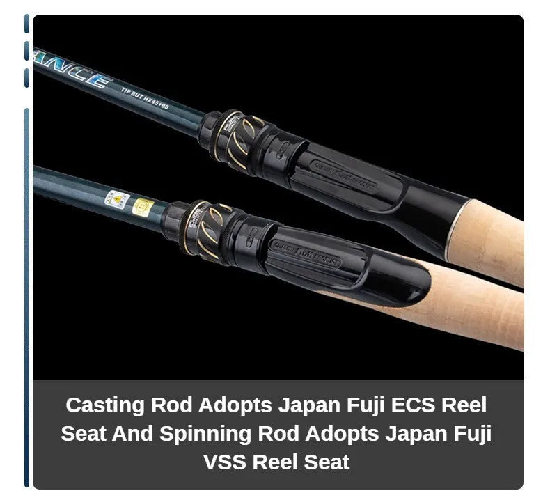 High carbon general purpose pole throwing fishing rod with hard action, FD series model shown