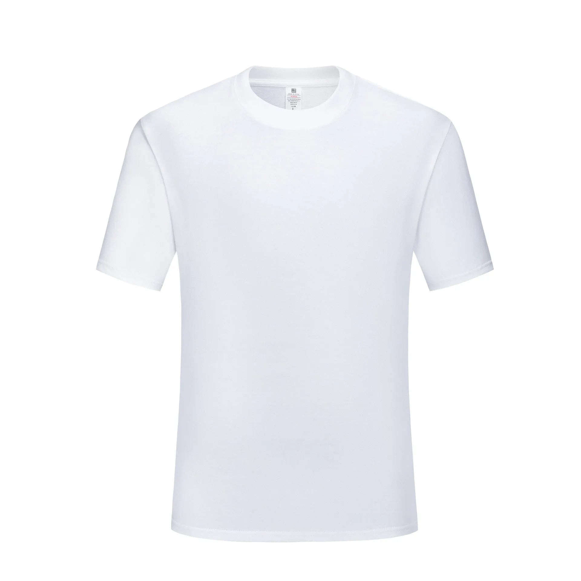 Men's round neck pure cotton loose t-shirt in black solid colour
