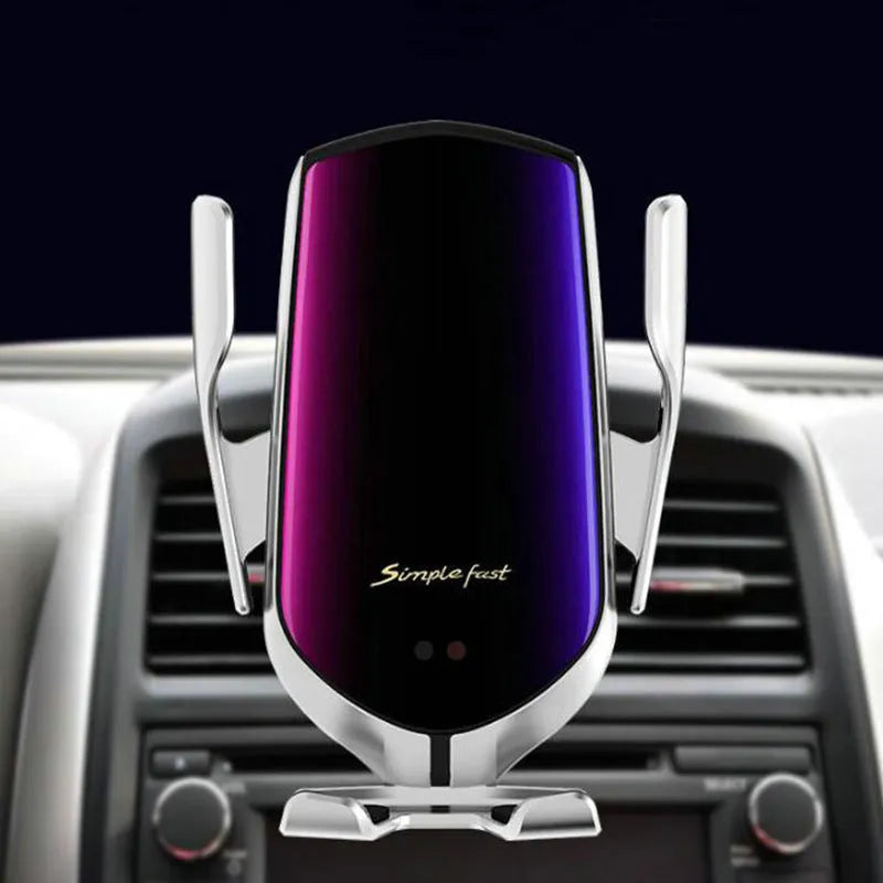 Magic Clip R3 car phone holder in black, gold, or silver with Type-C charging port