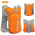 Multifunctional nylon running backpack with reflective strips, shown in a solid colour.