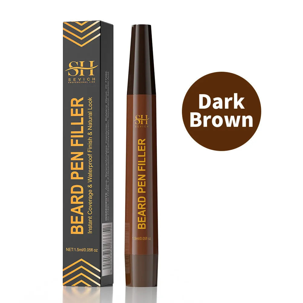 Men's sweatproof eyebrow pencil in black and dark brown for beard and hairline grooming