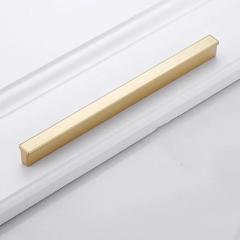 Gold aluminium alloy T-shape single hole cabinet door handle