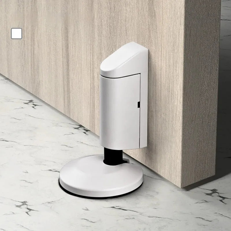 Zinc alloy invisible door stopper in brushed nickel finish for household bedroom use