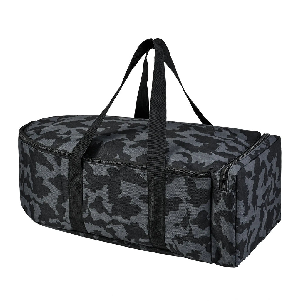 Portable remote control fishing bag made from 1000D polyester fibre, available in camouflage and black colours, for storing fishing boat and remote control.