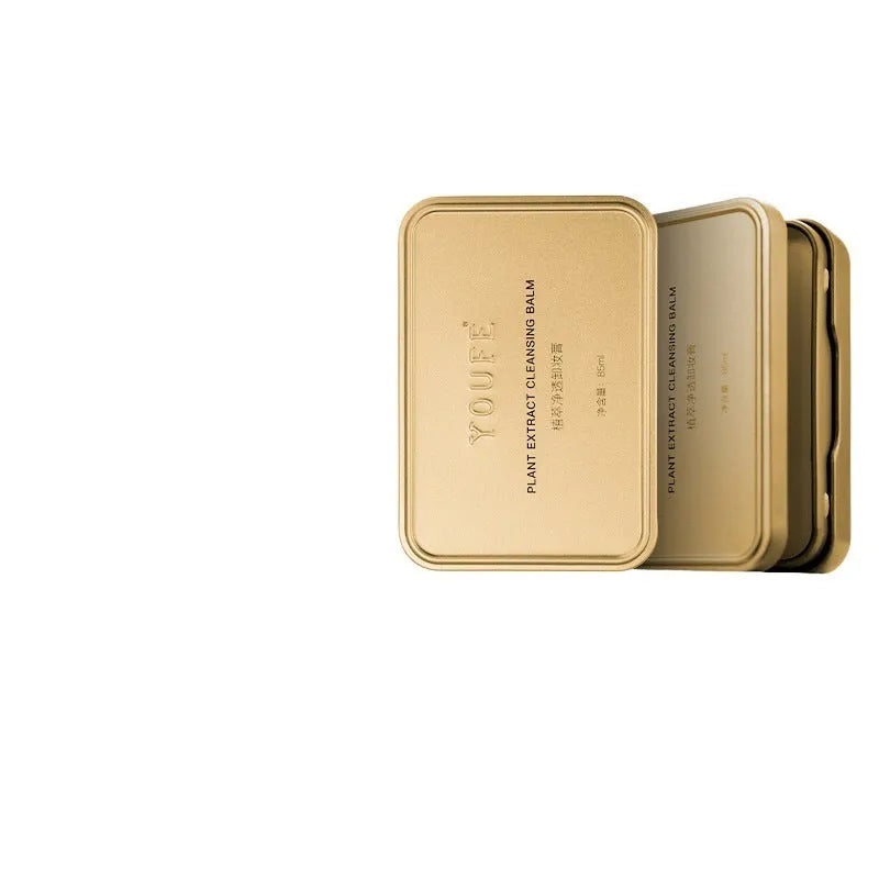 Plant extract cleansing cream boxes with portable storage bags for facial makeup removal