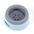 Blue no-spill floating pet water bowl with 750ml capacity for dogs and cats