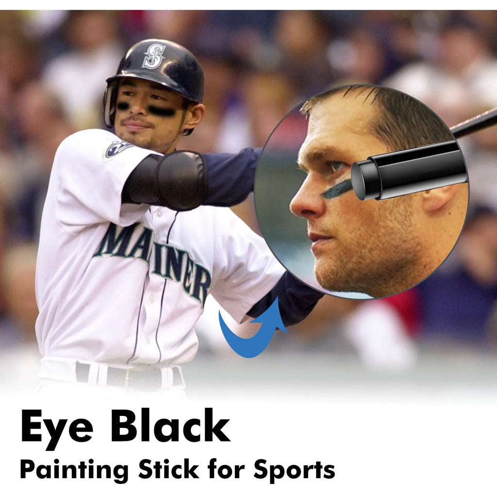 Sports eye black paint stick in compact packaging for athletic blackening applications