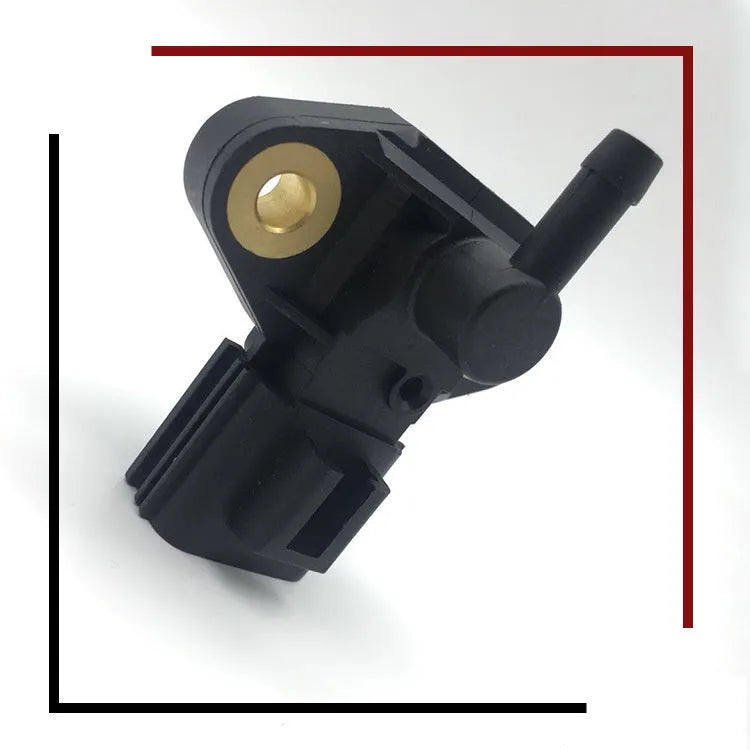 Black automotive intake pressure sensor for Ford and Lincoln vehicles