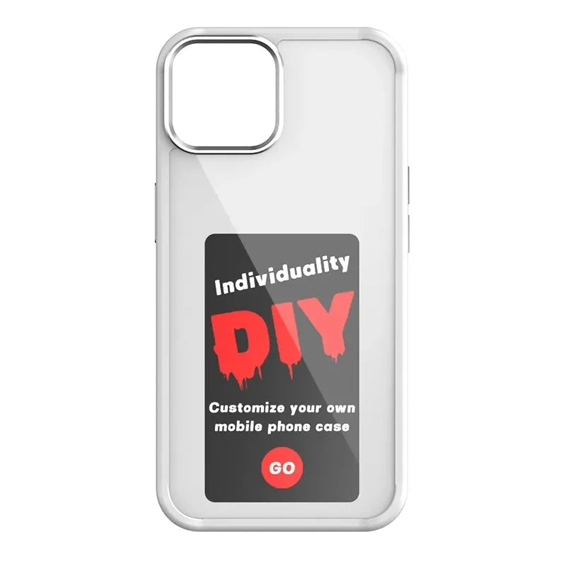 E-ink phone case for Apple iPhone with NFC screen projection displayed in black TPU, showing a custom image on the e-ink screen