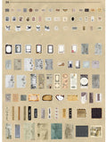 Cloud Book Series DIY material sticker pack containing 200 sheets in four literary designs.