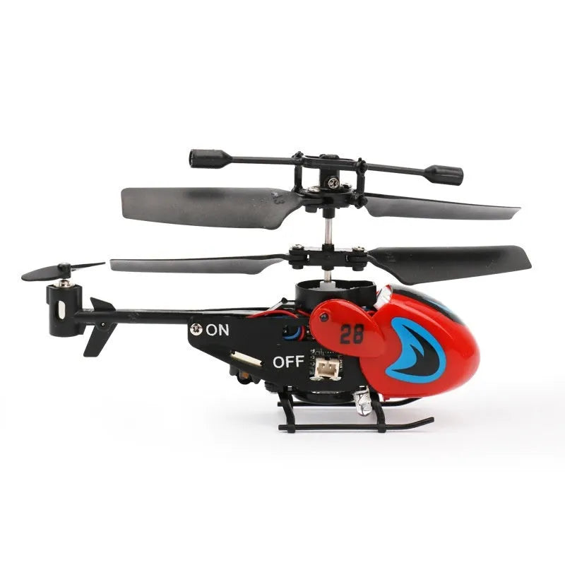 Mini helicopter 35 channel crash-resistant remote control toy in white with lights, plastic model under 30 cm