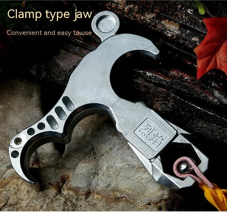Zinc alloy archery release aid with a stainless steel trigger and adjustable wrist strap.