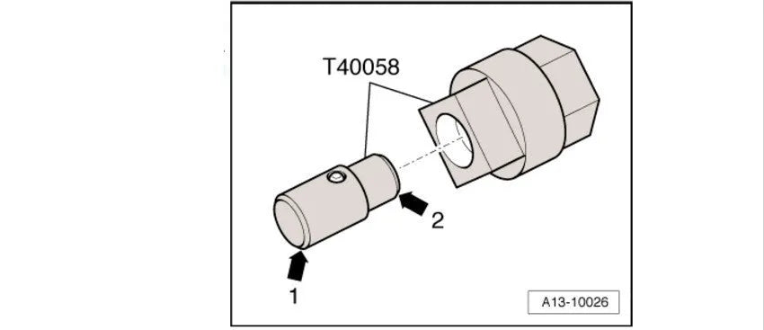Aodi T40058 crankshaft rotating sleeve timing tool with large and small diameter ends