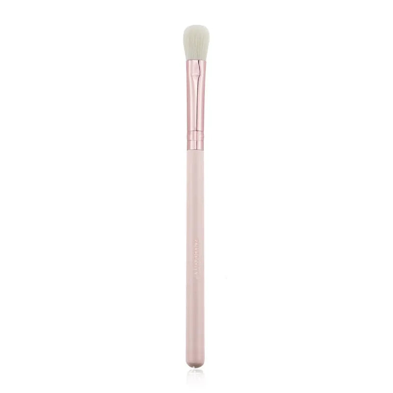 26-piece pink professional makeup brush set with wooden handles and wool bristles for face application