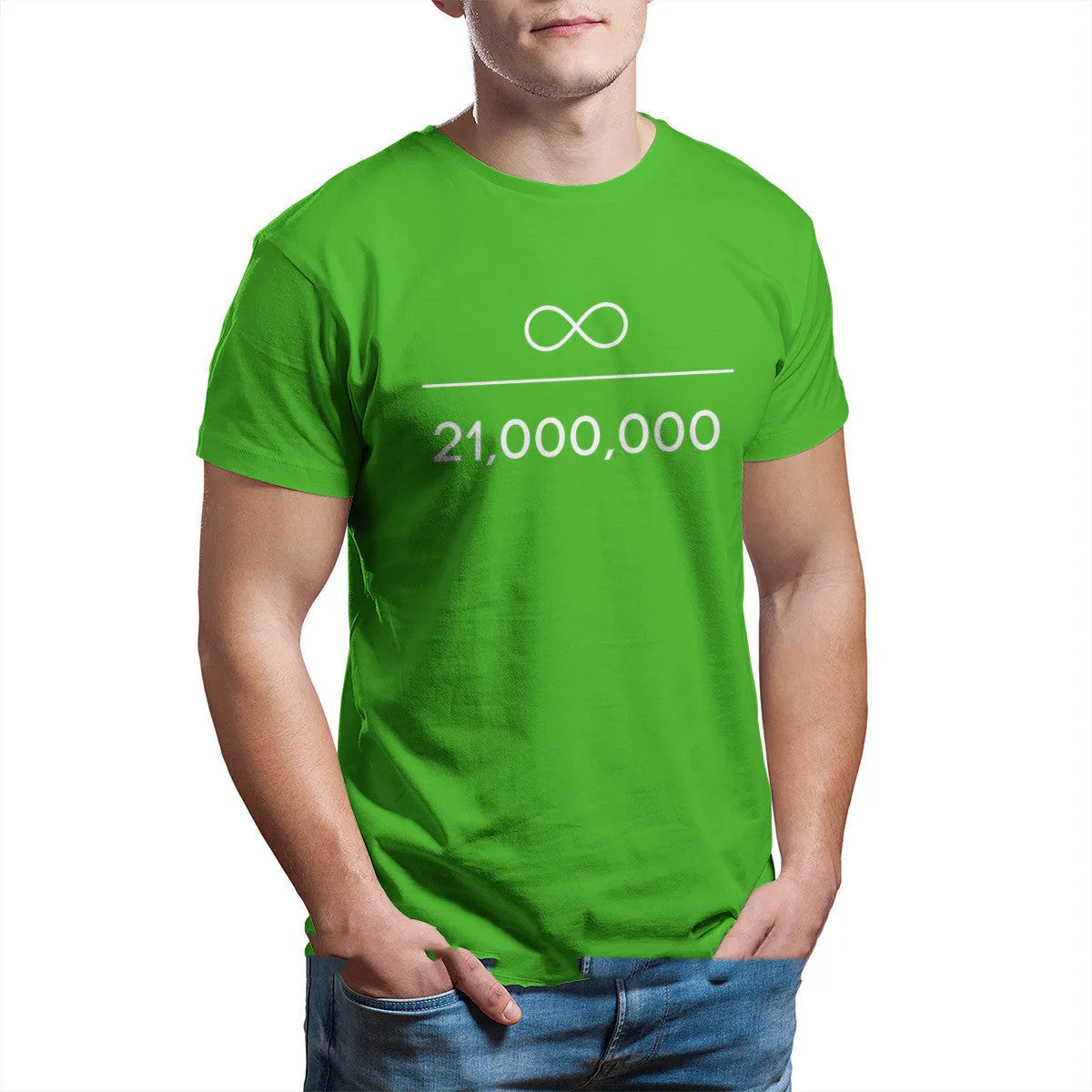 Infinity Divided By Million Bitcoin graphic long sleeve super slim t-shirt with high collar in black