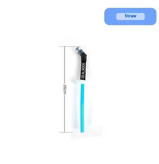 A plastic portable drinking straw with a suction tube for off-road and biking use.