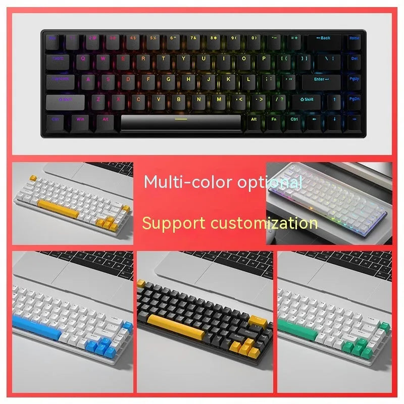 RGB light-emitting portable keypad in black with visible keys, ABS body, wired 1.5m cable