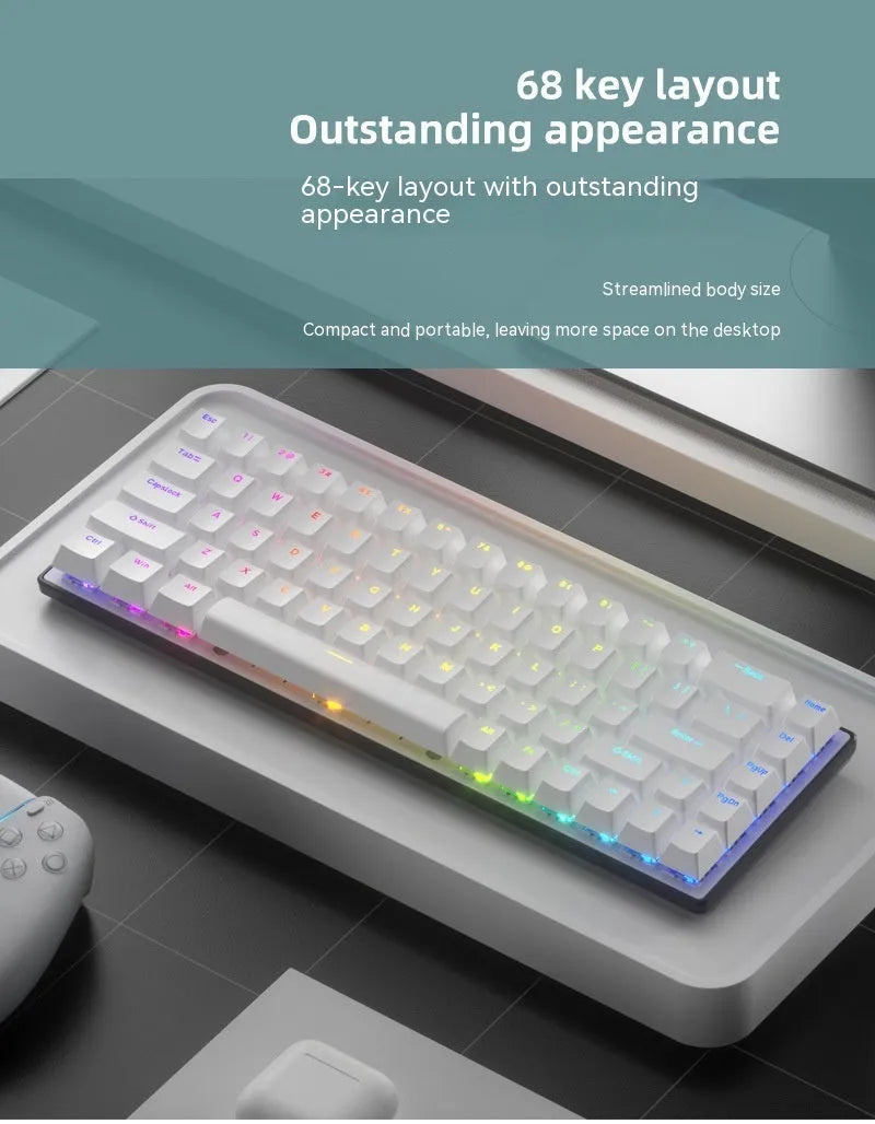 RGB light-emitting portable keypad in black with visible keys, ABS body, wired 1.5m cable