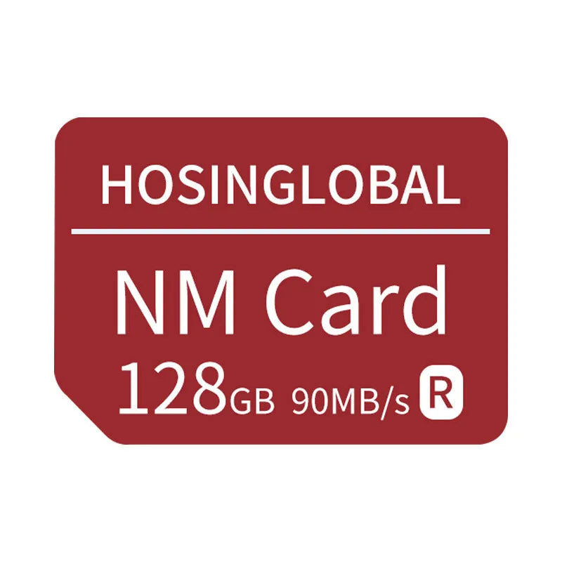 Red NM memory card 128GB for Huawei mobile phone with 90MB/s read speed