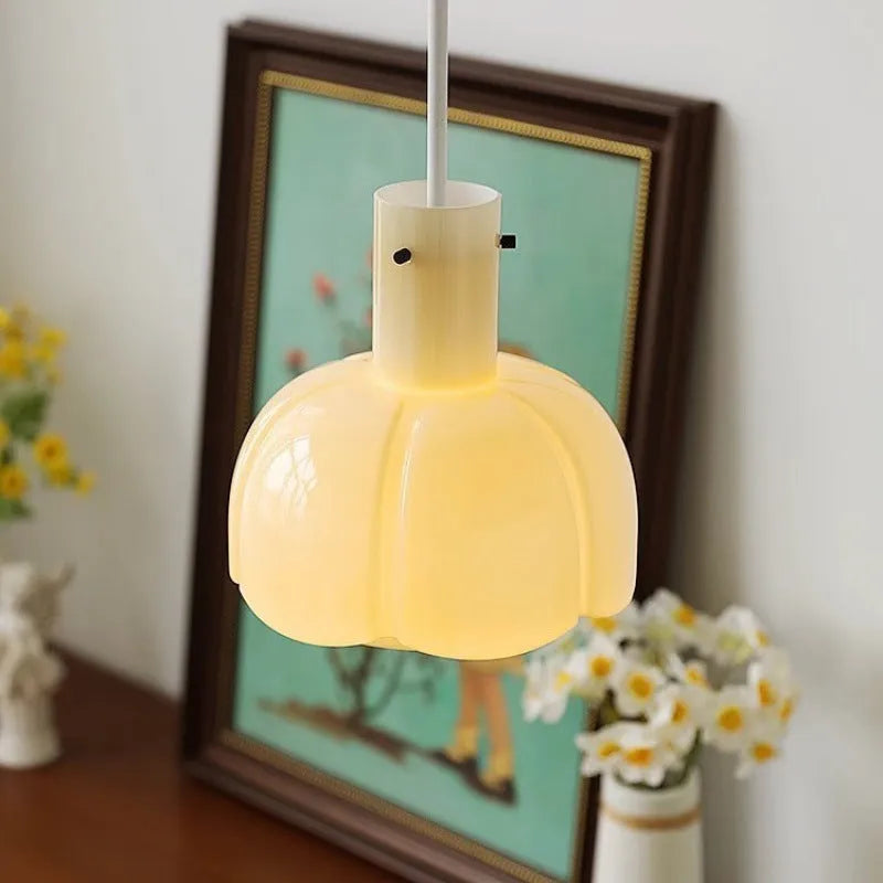 Medieval glass bud pendant chandelier in retro style for dining room or bedroom