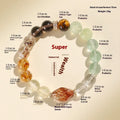 Natural crystal women's bracelet in black gold Super Seven or Duobao crystal types A through F
