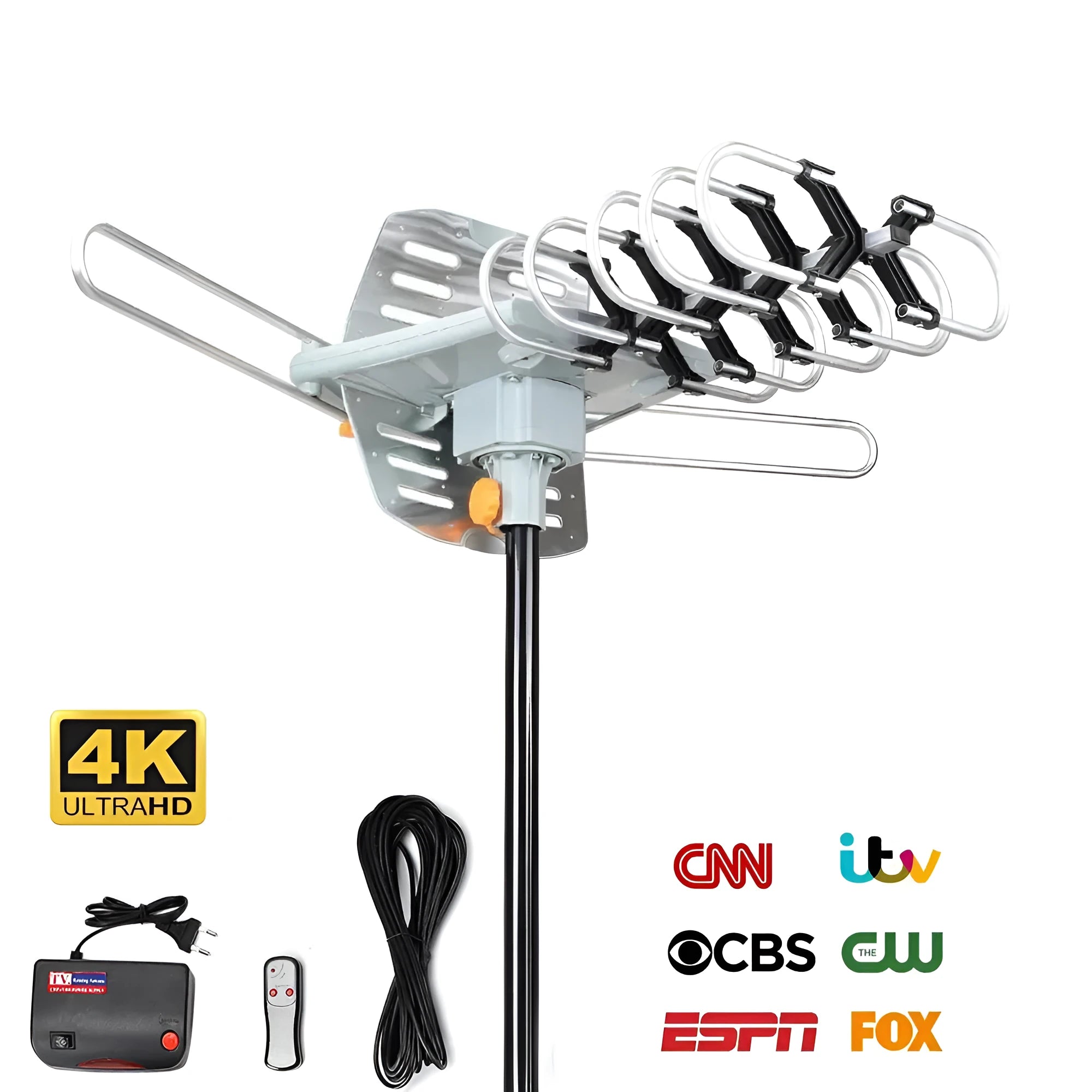 GR-1002 rotatable outdoor digital TV antenna receiver for high gain signal reception.