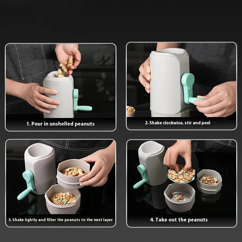 Automatic peanut sheller in solid colour with ABSPP rubber construction for kitchen use