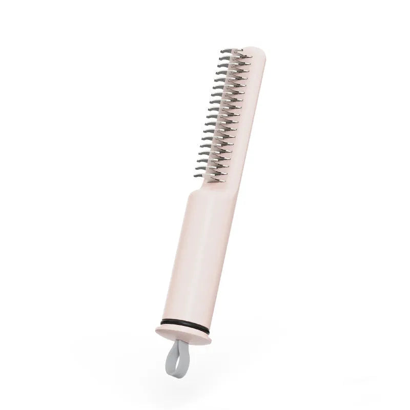 Stainless steel dematting comb with ergonomic handle for removing knots from dog or cat hair.
