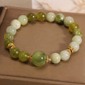 Women's jade bracelet in a jade green colour with an original design.