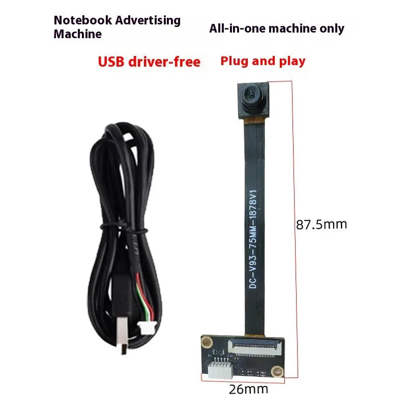 5 megapixel auto focus laptop camera module with 75 degree lens and USB adapter