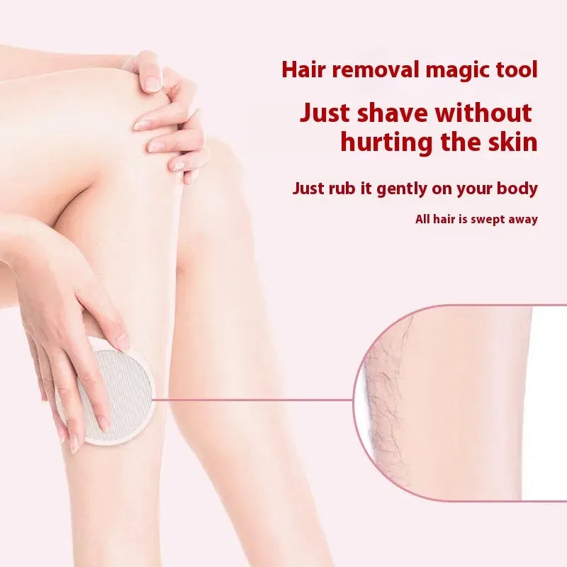 Nano glass 2-in-1 epilator and foot grinder device for body hair removal and skin treatment