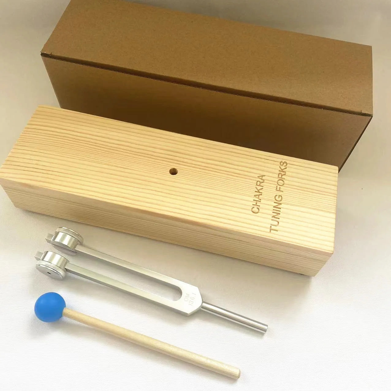 Aluminium tuning fork with speaker for 432Hz or 258Hz sound therapy applications