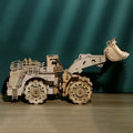 Wooden puzzle forklift building block set with 312 pieces for teenagers aged 7-14