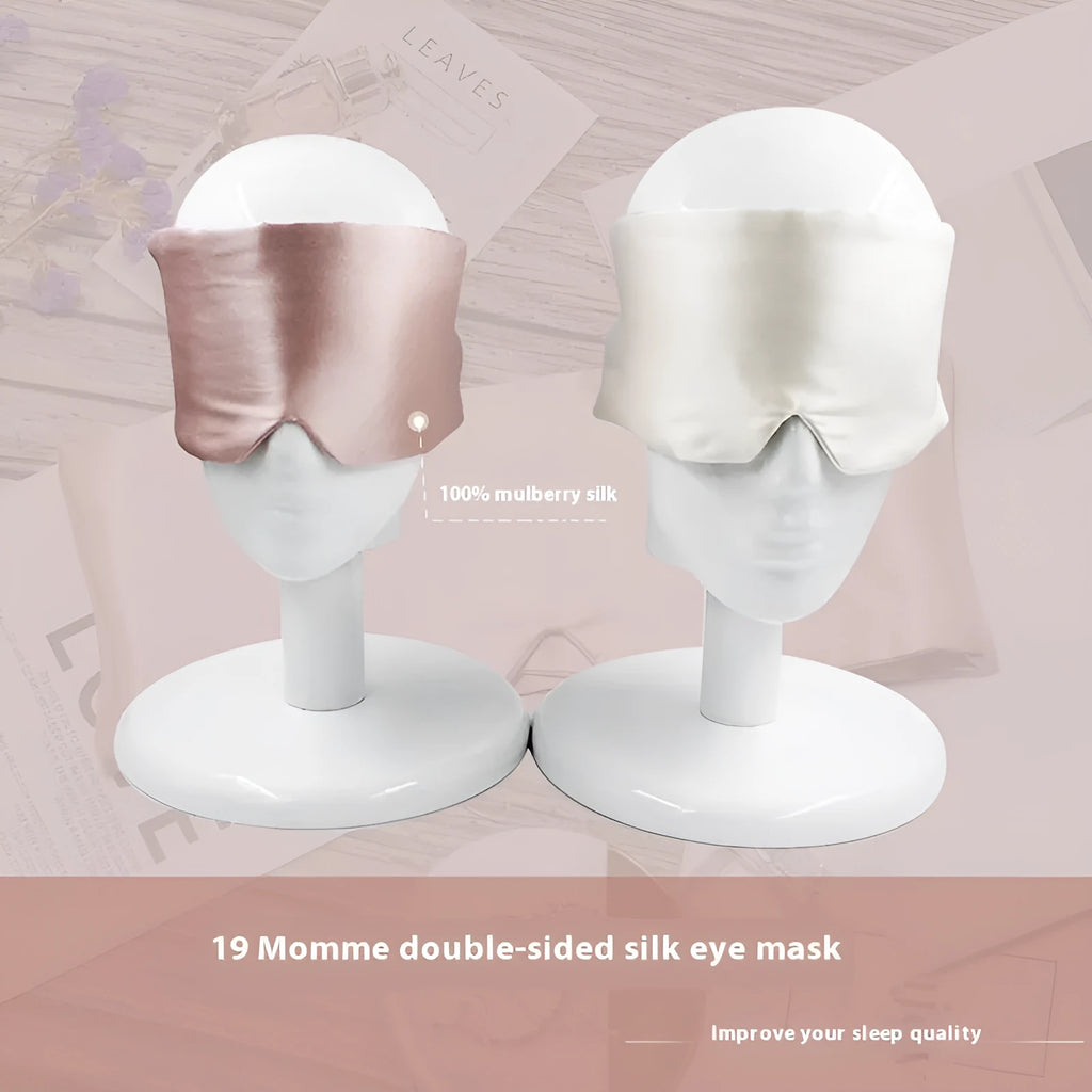 Silk sleep eye mask in multiple colour options with elastic headband strap