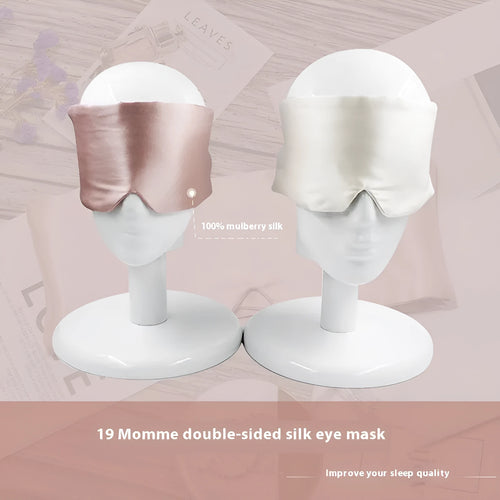 Silk sleep eye mask in multiple colour options with elastic headband strap