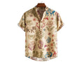 Men's plus size casual shirt with 3D digital printing pattern in loose cardigan style