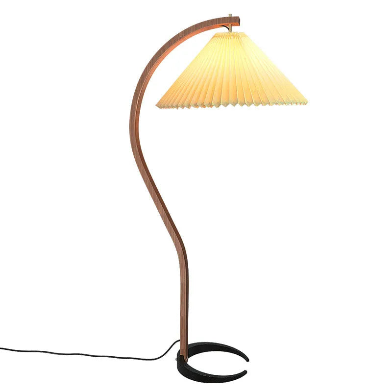 Retro vertical table lamp with a choice of log white or wine red shade, designed for bedside and sofa edge use