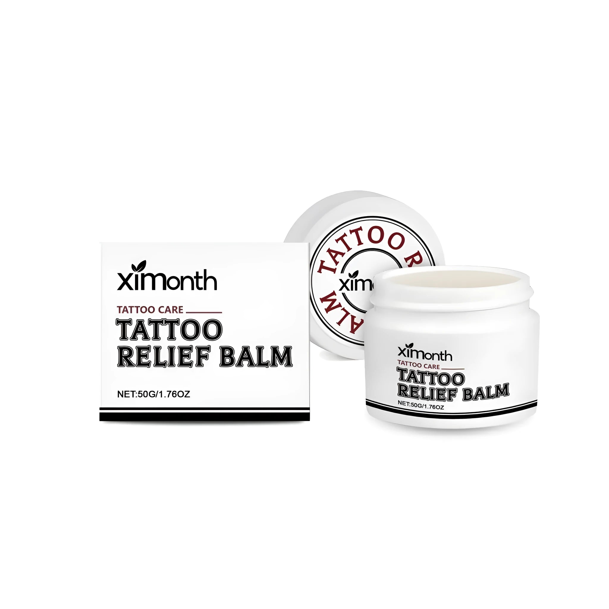 50g tube of tattoo relief and care cream with shea butter and coconut oil formulation