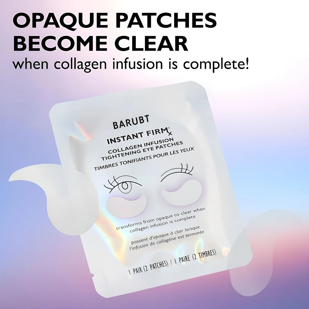 Collagen firming eye mask BA5058 white 9x11.6cm under-eye pad in box