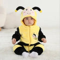 Children's cartoon long sleeve acetate fibre romper in DD6185 Yellow with single-layer construction