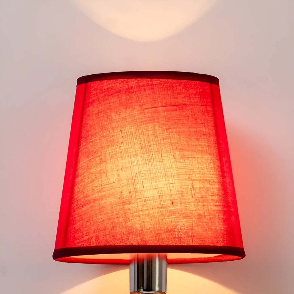 Mini modern minimalist fabric lampshade with horizontal paste design in multiple colour options