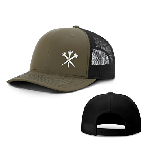Army green adjustable sun hat with dome crown and breathable polyester fabric