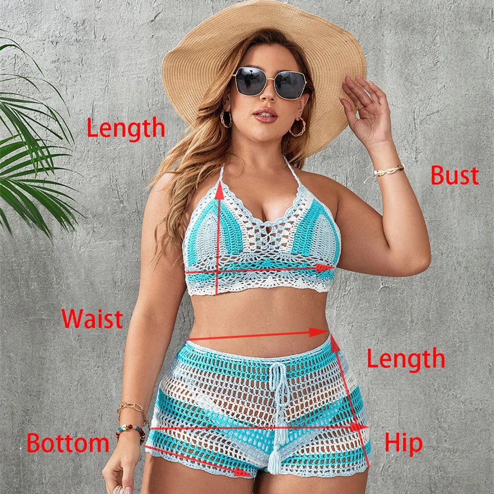 Women's blue swimsuit with hollow out straps and side split detail in briefs cut
